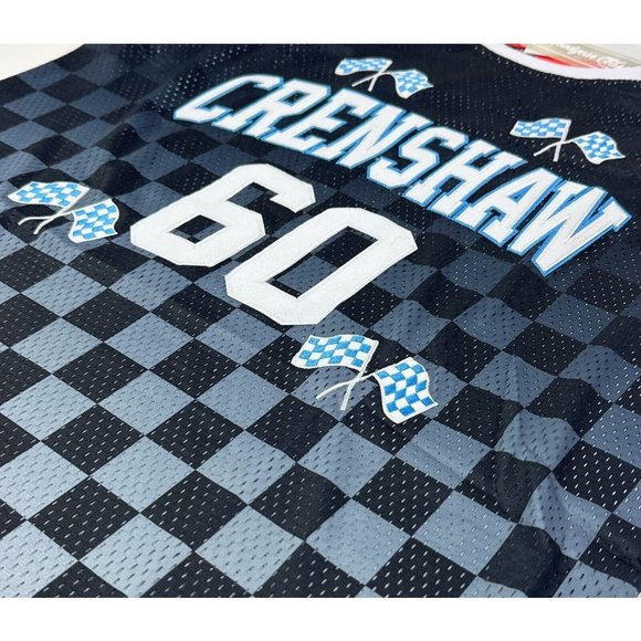Nipsey Hussle #60 Crenshaw Headgear Classics Men XL Black White Checkered Jersey - Picture 8 of 11